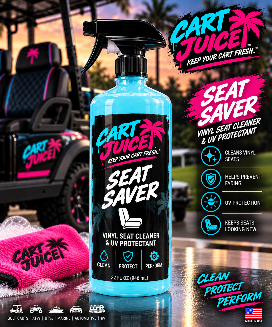 SEAT SAVER — Vinyl Seat Cleaner & UV Protectant