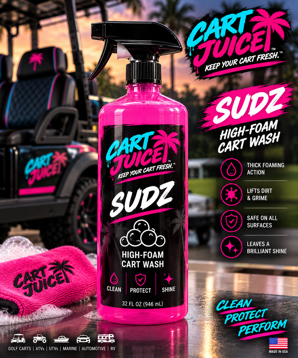 SUDZ — High-Foam Cart Wash